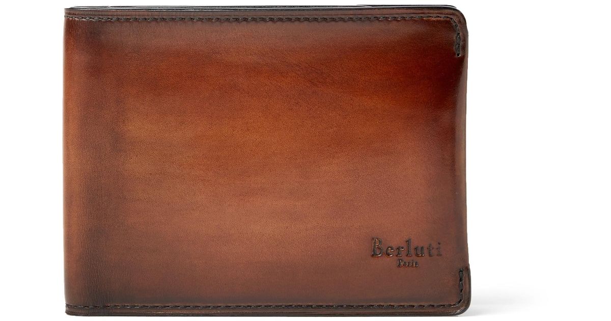 Berluti Leather Billfold Wallet in Brown for Men | Lyst