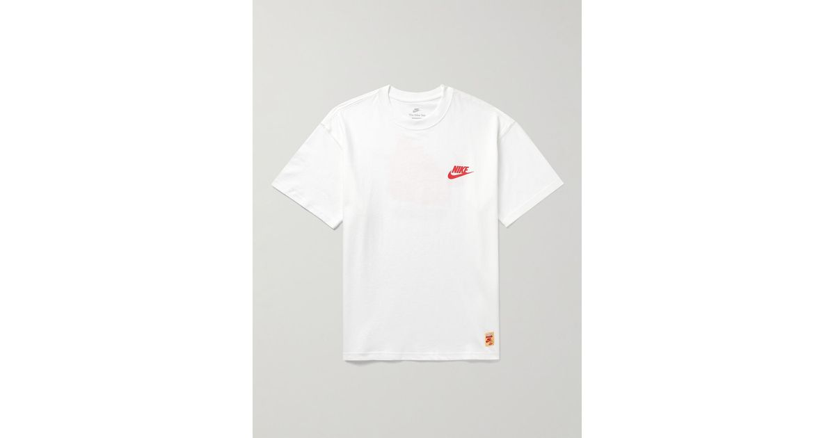 Nike Sportswear Sole Food Logoprint Cottonjersey Tshirt in White for