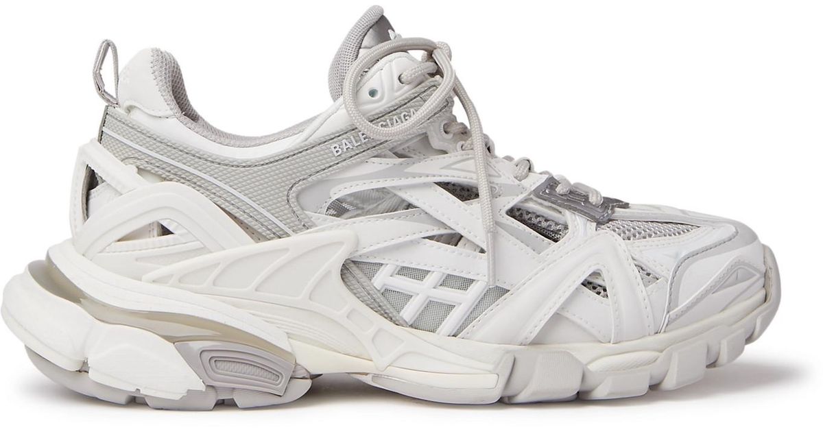 Balenciaga Synthetic Track.2 Nylon, Mesh And Rubber Sneakers in White ...