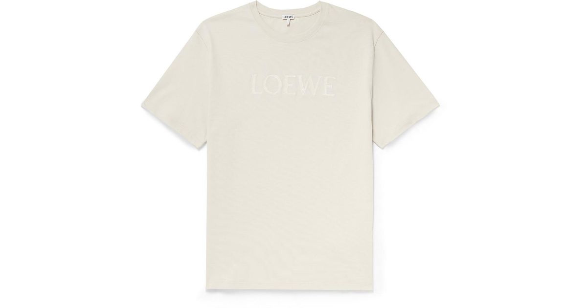 LOEWE Logo-Embroidered Cotton-Jersey T-Shirt for Men