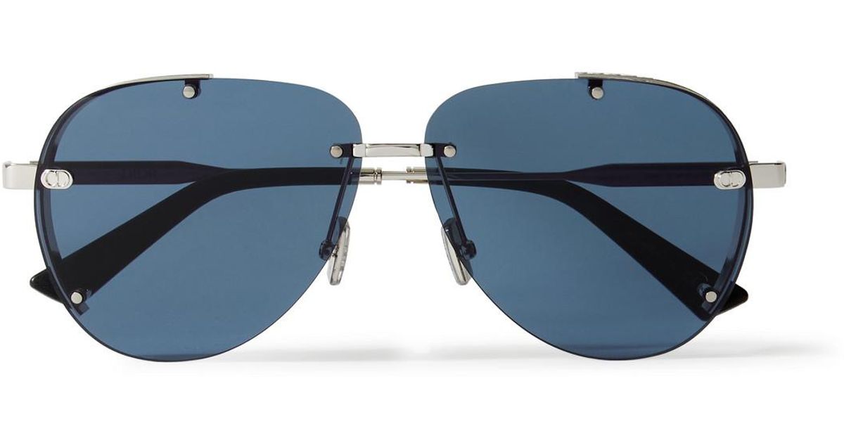 Neodor Dior Neodior A1U Aviator-Style Guilloché-Tone Sunglasses in Blue for ...