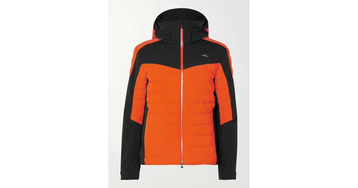 Kjus Synthetic Sight Line Slim-fit Two-tone Quilted Ski Jacket in Orange  for Men - Lyst