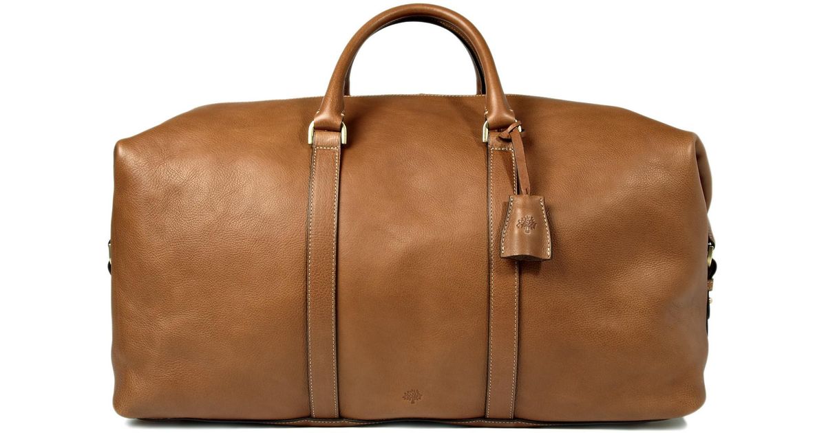 Mulberry Clipper Leather Holdall in Brown for Men | Lyst