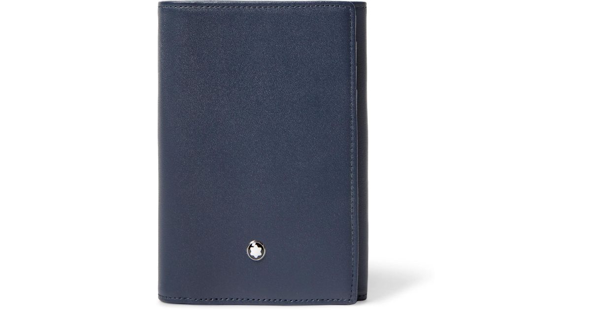 Montblanc Meisterstück Leather Trifold Cardholder in Blue for Men | Lyst
