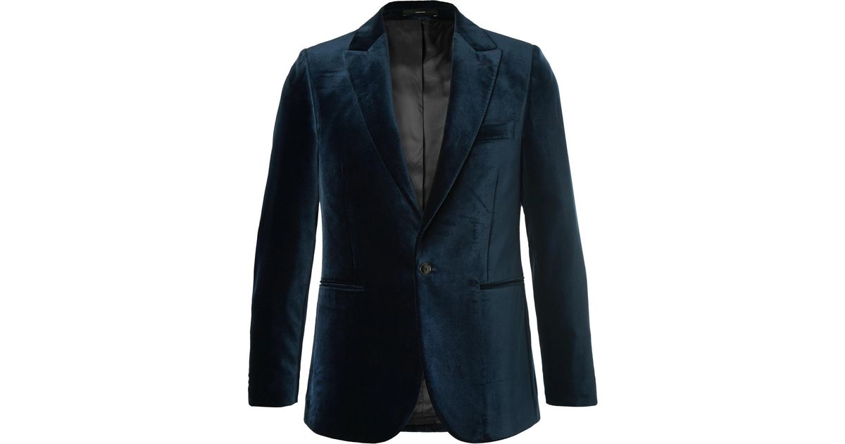 Paul Smith Midnight-blue Velvet Tuxedo Jacket for Men | Lyst
