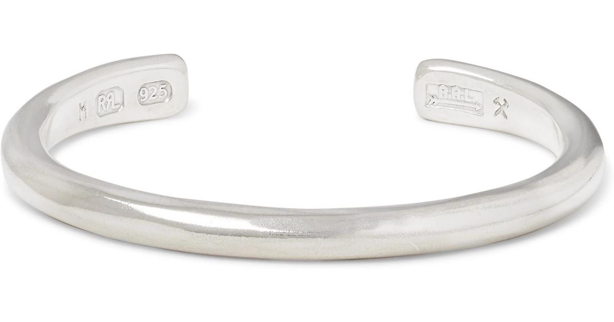 RRL Hammered Sterling Silver Cuff in Metallic for Men Lyst Canada
