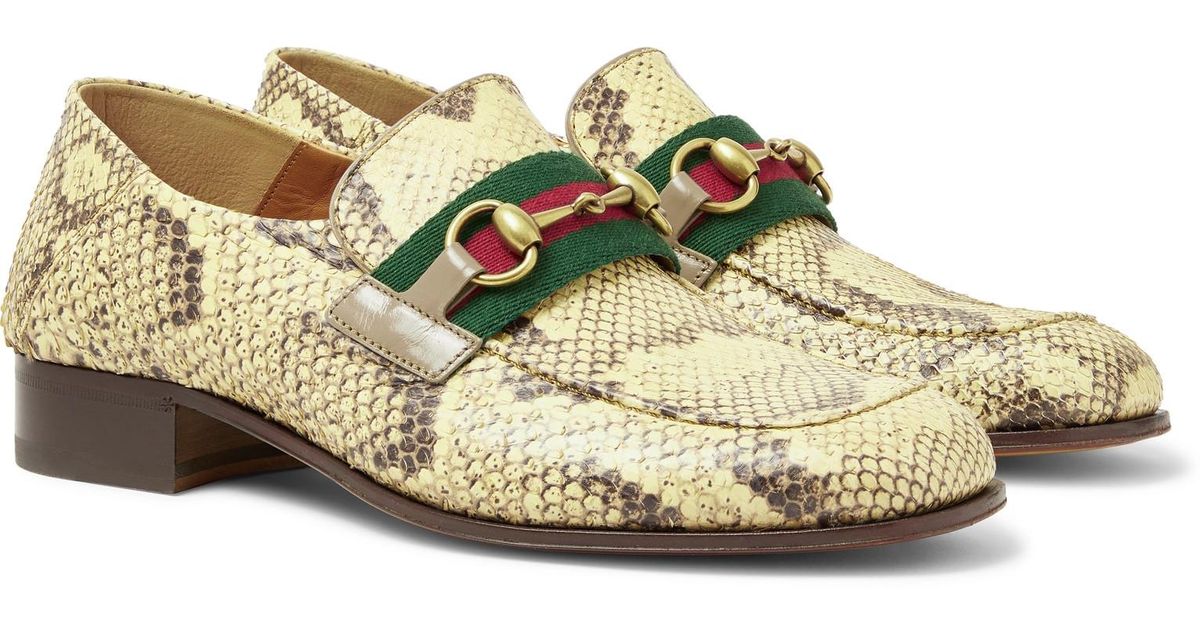 gucci python loafers