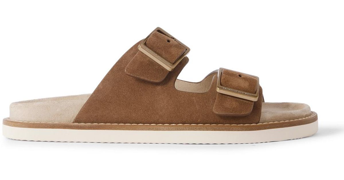 Brunello Cucinelli - Man - Fango Camel - Flat Sandal