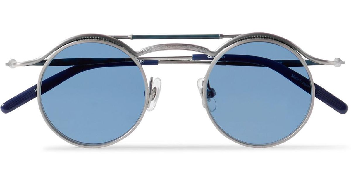 Matsuda Round-frame Titanium And Acetate Sunglasses in Silver (Metallic ...