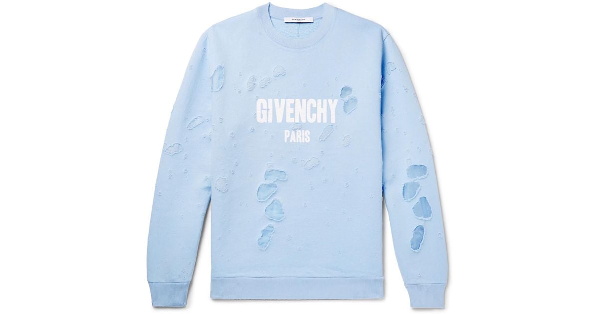 Givenchy Cuban-fit Distressed Printed 