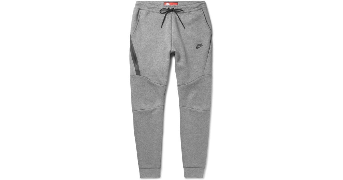 Nike Slim-fit Tapered Cotton-blend Tech Fleece Sweatpants in Light Gray  (Gray) for Men - Lyst