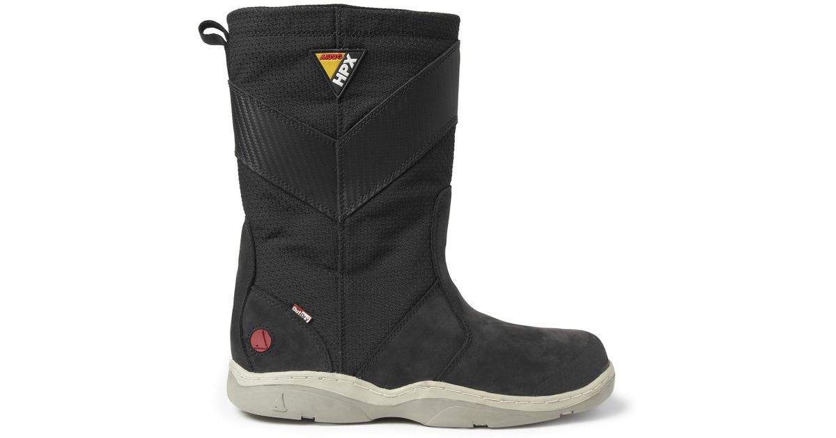 Musto Sailing Hpx Leather And Canvas Boots in Black for Men - Lyst