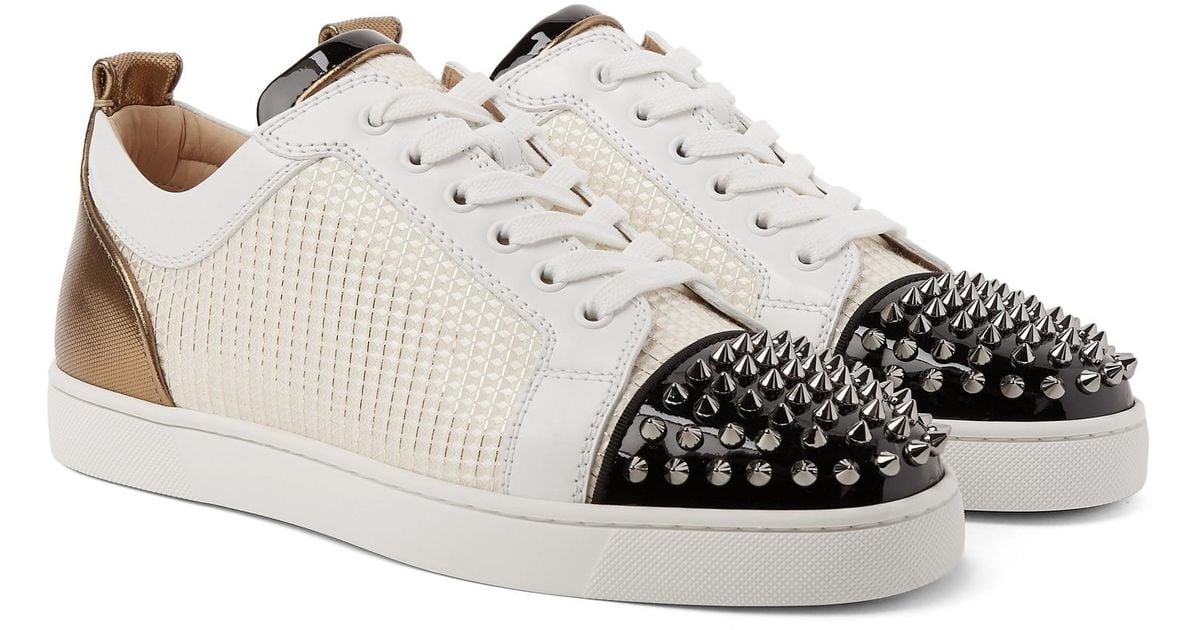 Christian Louboutin Louis Junior Spikes Orlato Leather And 