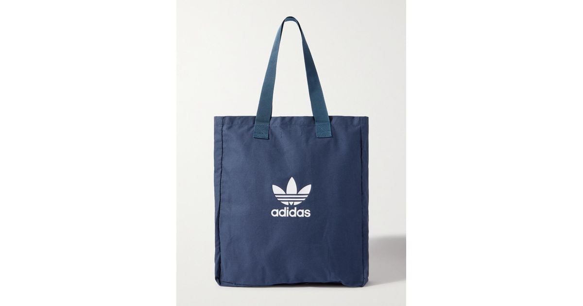 adidas Originals Adicolor Logo-print Cotton-canvas Tote Bag in Blue for Men  | Lyst Australia