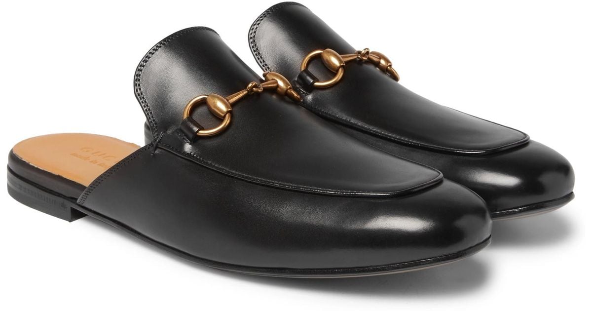 Gucci Horsebit Leather Backless Loafers 