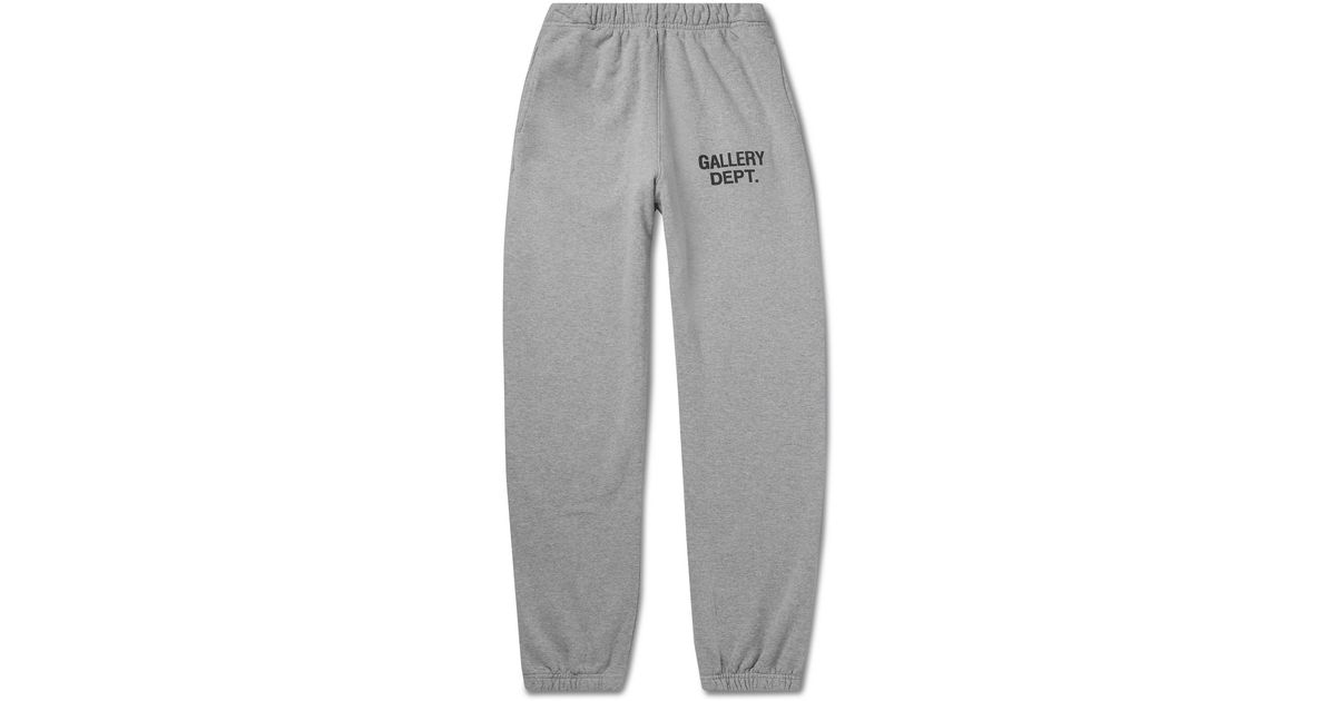 GALLERY DEPT. Tapered Logoprint Cottonjersey Sweatpants in Gray for
