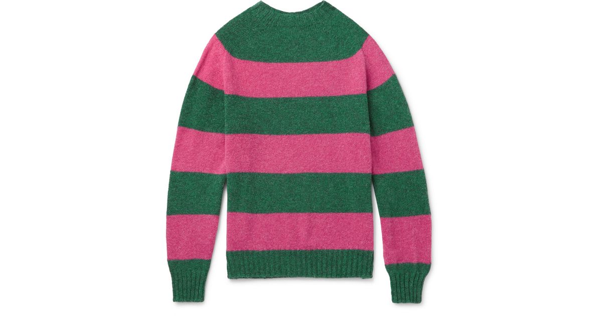 Aimé Leon Dore Drake's Striped Wool Sweater in Pink for Men - Lyst