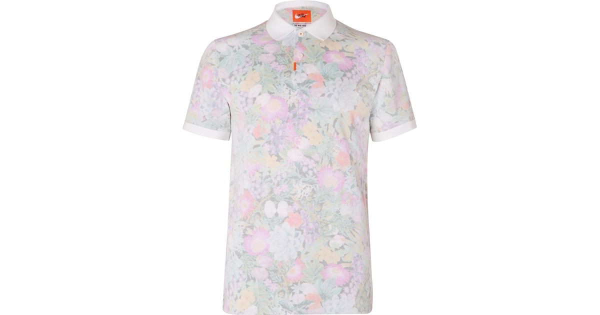 Nike Floral-print Dri-fit Cotton-blend Piqué Golf Polo Shirt in Pink for  Men | Lyst Australia