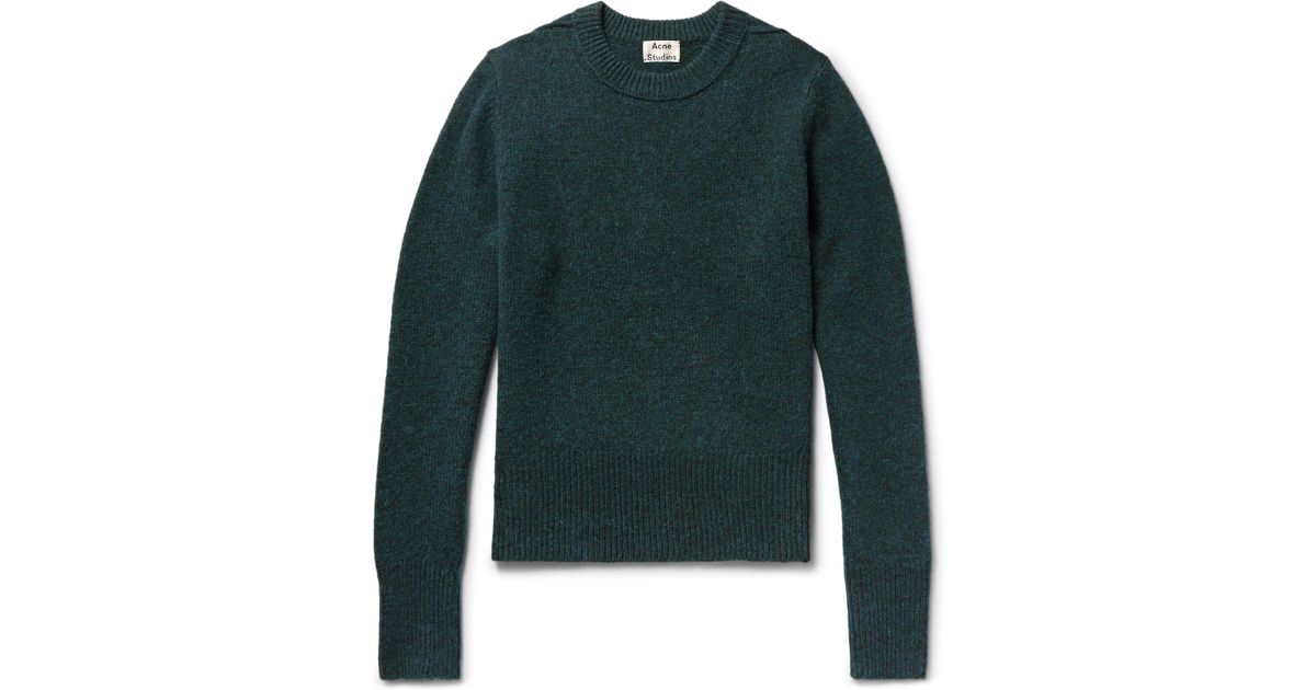 dark green wool sweater