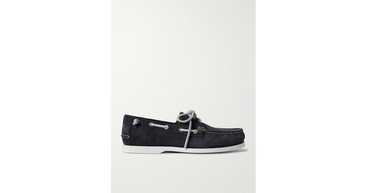 Blue polo boat shoes hot sale