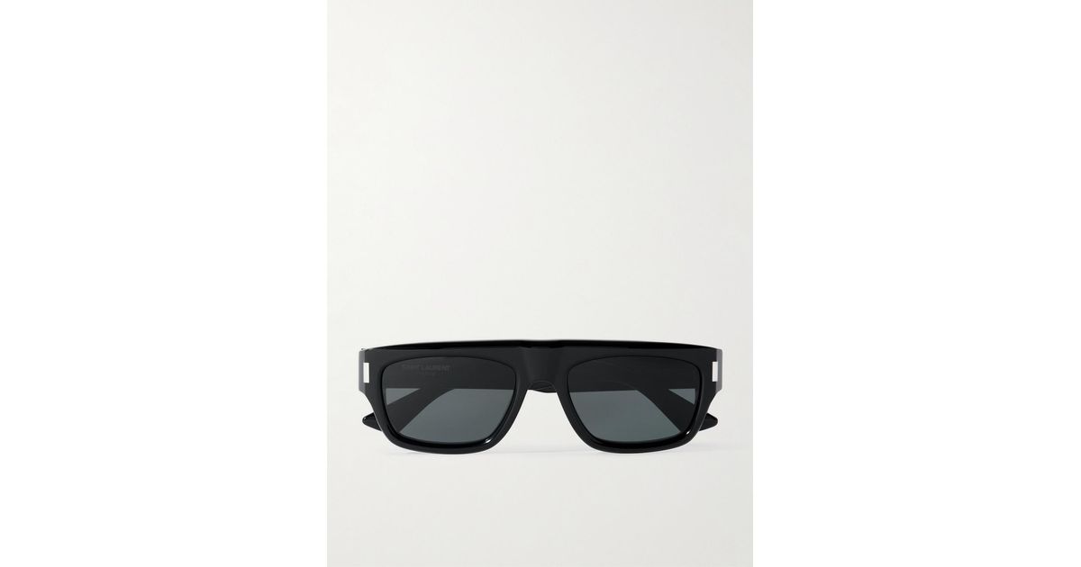 Saint Laurent D-Frame Recycled-Acetate Sunglasses in Black for Men