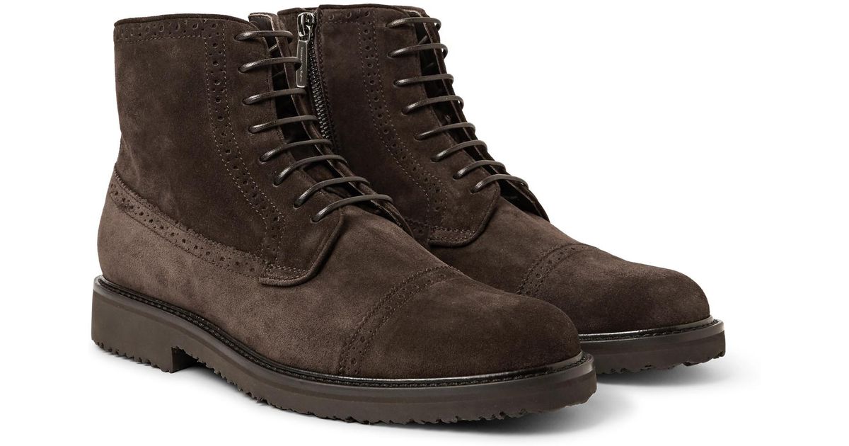 suede brogue boots