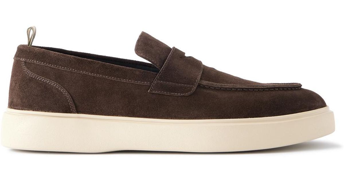 MARTTELY Heren Zakelijke Schoenen Frame Genaaide Penny Loafer Rubber Zool, Zwart, 44 EU
