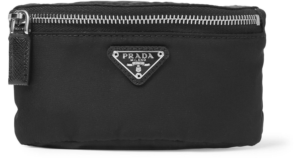 Prada Synthetic Leather-trimmed Nylon Armband Pouch in Black for Men - Lyst