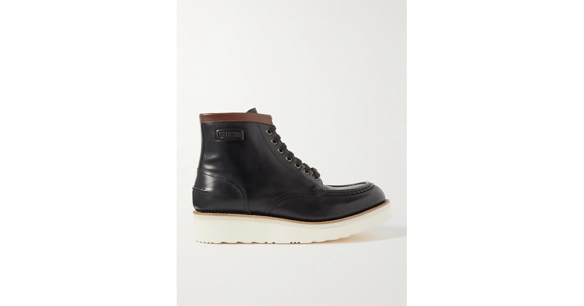 Grenson Asa Leather Derby Boots in Black for Men Lyst UK
