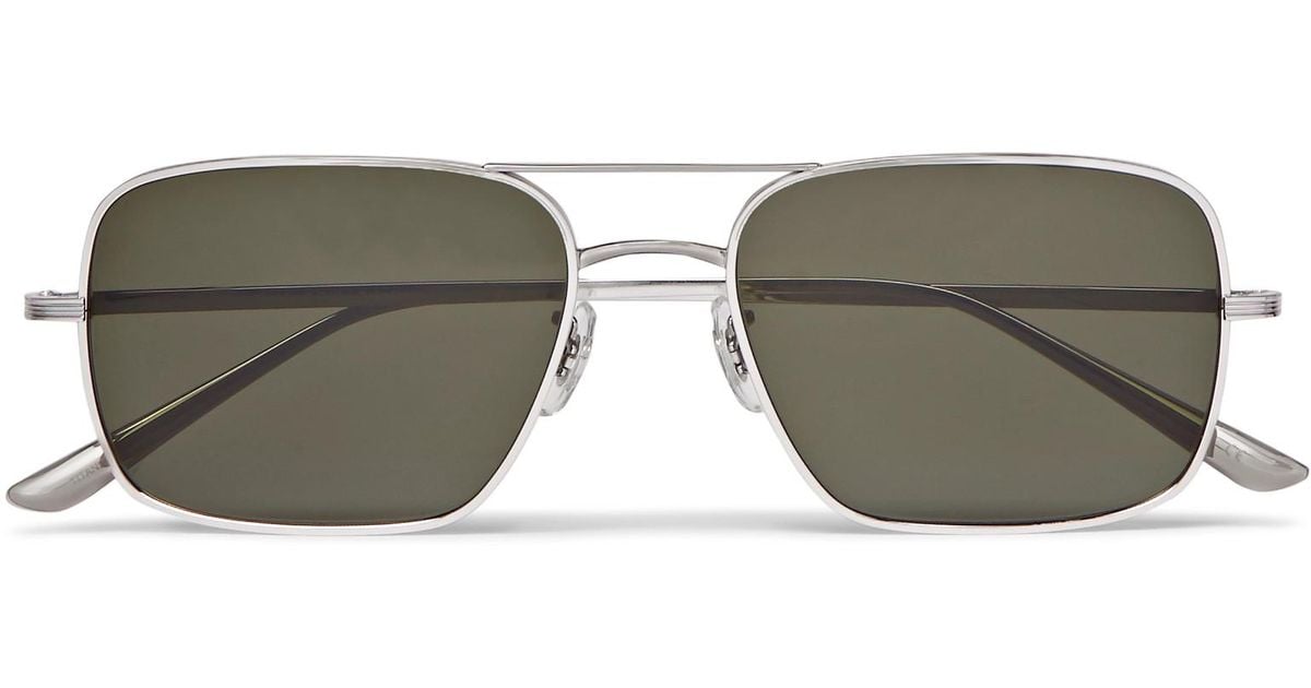 The Row Oliver Peoples Victory La Aviator-style Silver-tone