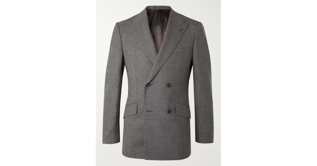 Kingsman Archie Reid Slimfit Doublebreasted Prince Of Wales Checked