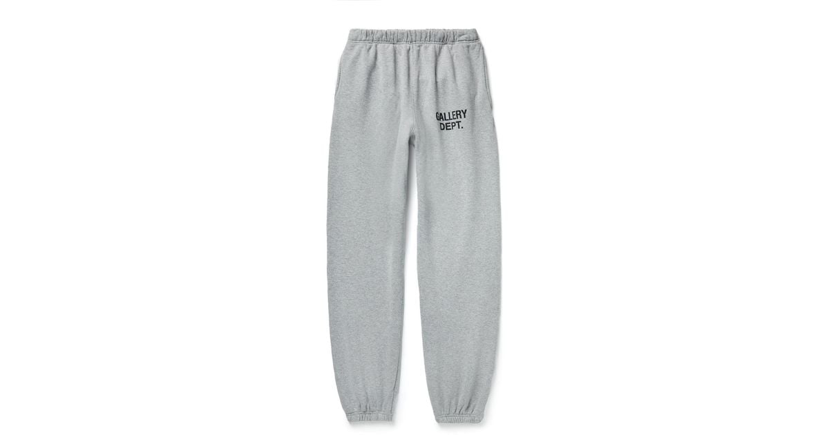GALLERY DEPT. Tapered Logo-print Cotton-jersey Sweatpants in Gray for ...