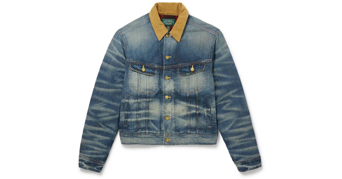 Polo Ralph Lauren Polo Country Corduroy-Trimmed Denim Trucker 