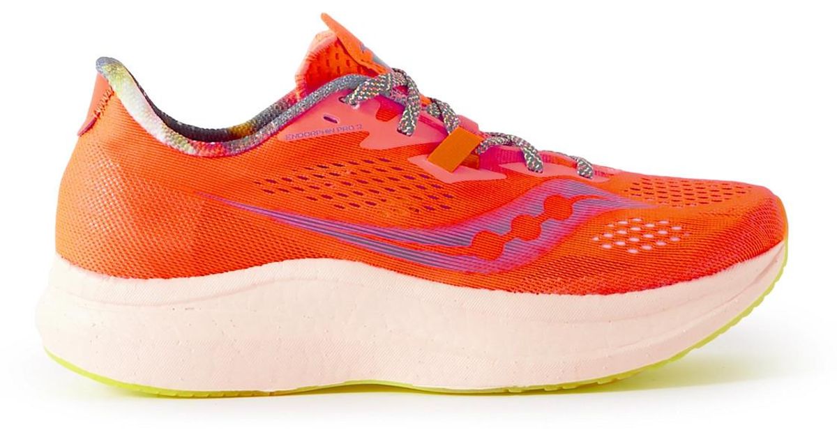 Saucony Endorphin Pro 2 Mesh Running Sneakers in Orange for Men Lyst
