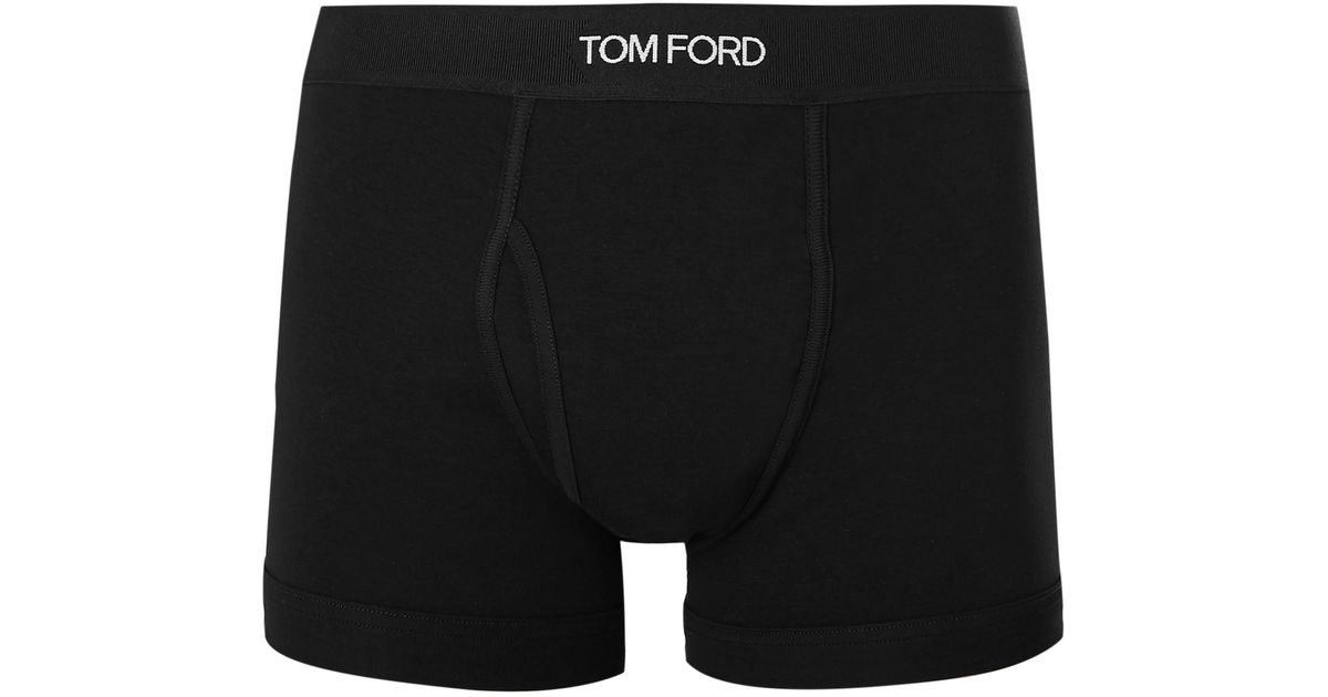 Tom Ford Stretch-cotton Boxer Briefs in Black for Men - Lyst