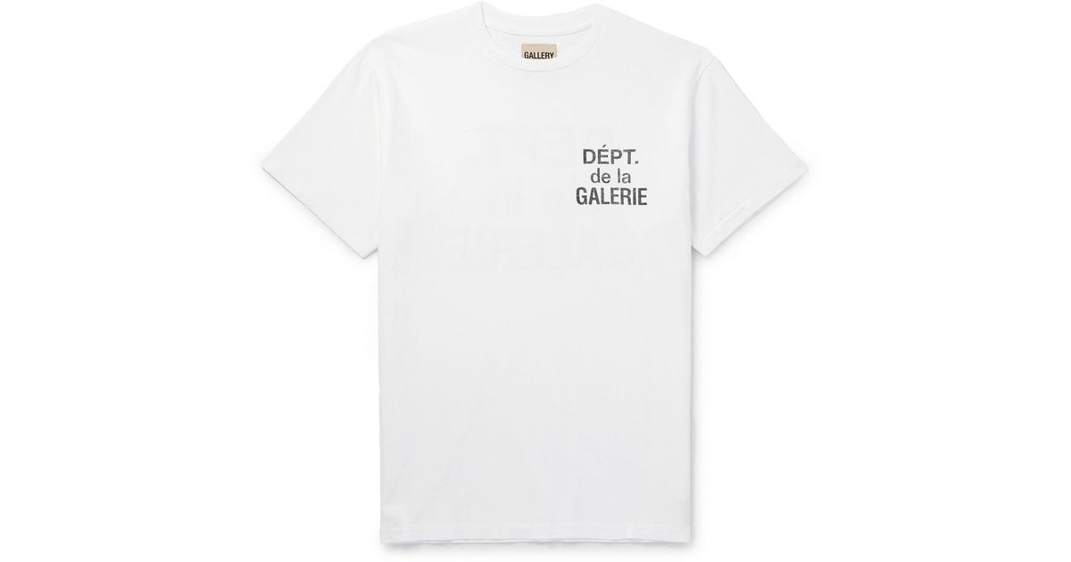 GALLERY DEPT. French Logo-Print Cotton-Jersey T-Shirt in White for 