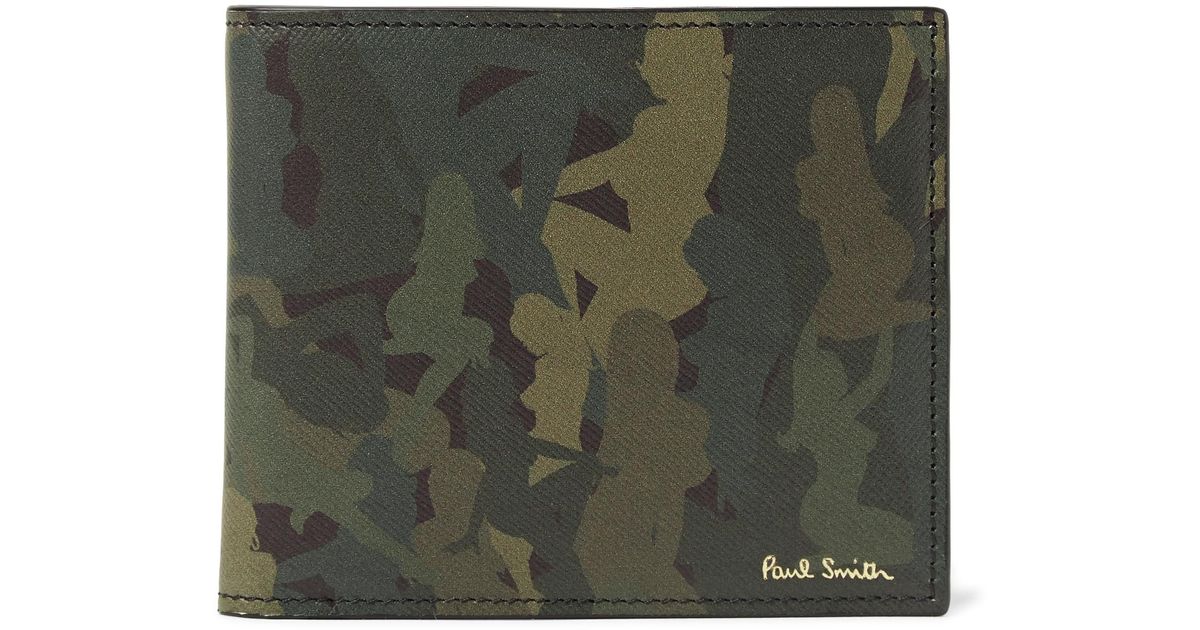 Paul Smith Naked Lady Camouflage Leather Wallet in Green for Men | Lyst
