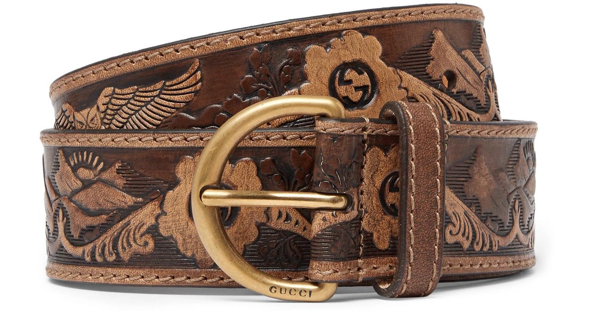 gucci belt embossed