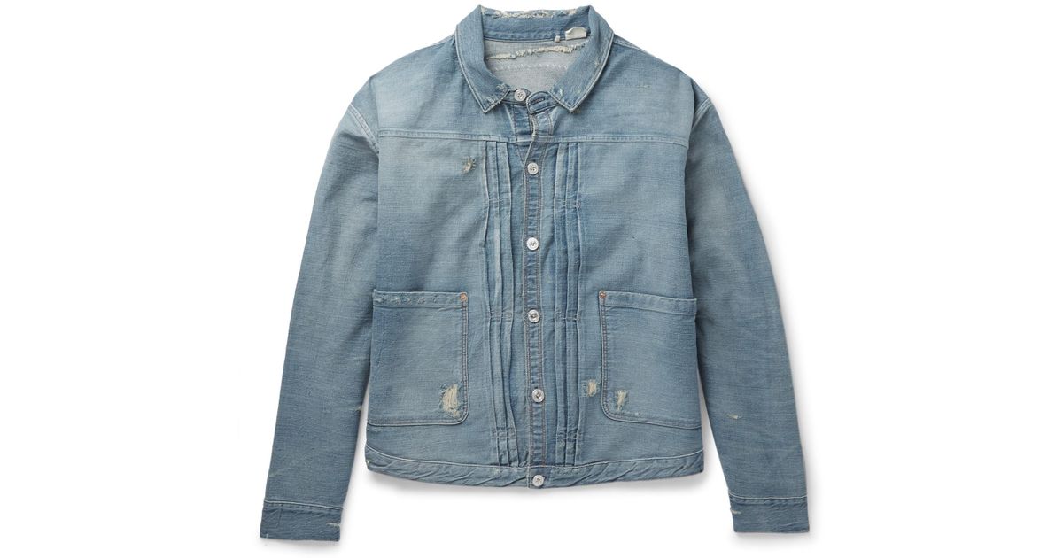 levi's distressed denim jacket