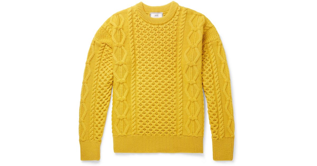 ami cable knit sweater