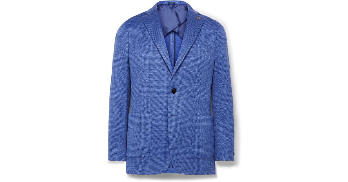 Peter Millar Holden Slim-fit Checked Wool in Blue for Men | Lyst