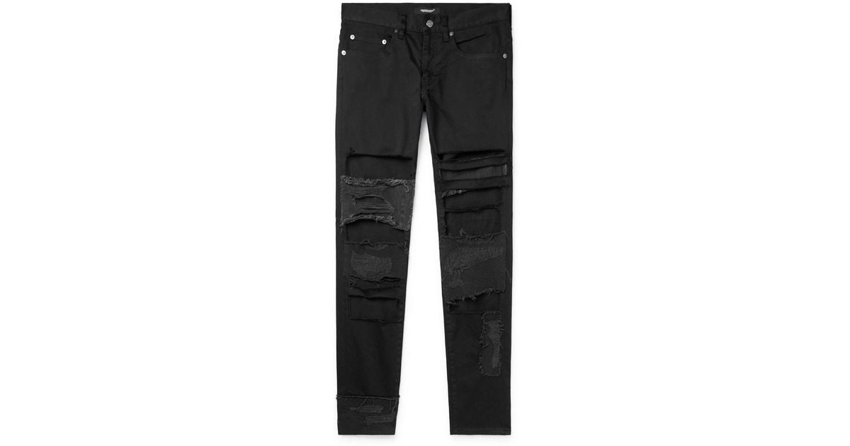 Undercover Scab Skinny-fit Distressed Jeans in Black for Men | Lyst