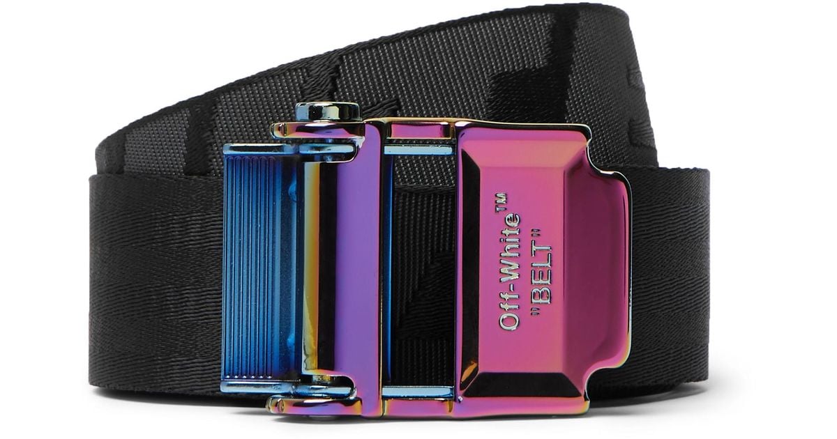 $650 Off White c/o Virgil Abloh Hybrid Industrial Leather Belt Sz L-XL