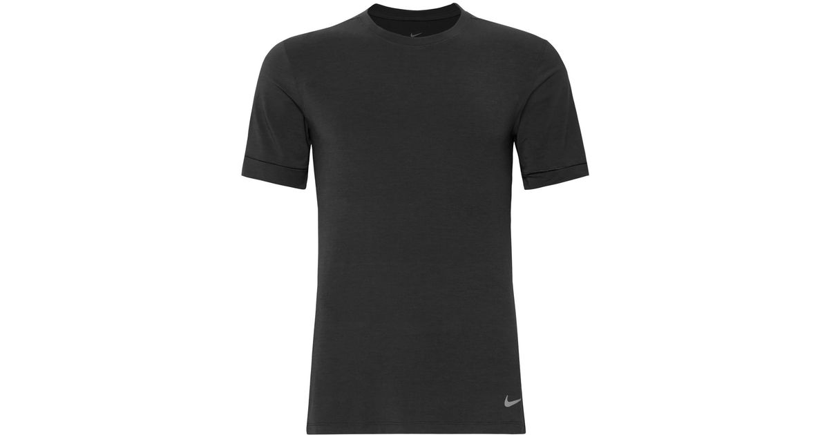 Nike Transcend Slim-fit Dri-fit Yoga T-shirt in Black for Men | Lyst