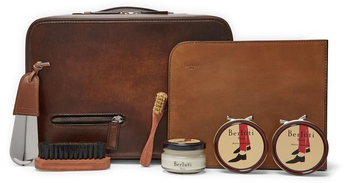 Berluti Shoe Care Kit With Leather Case 