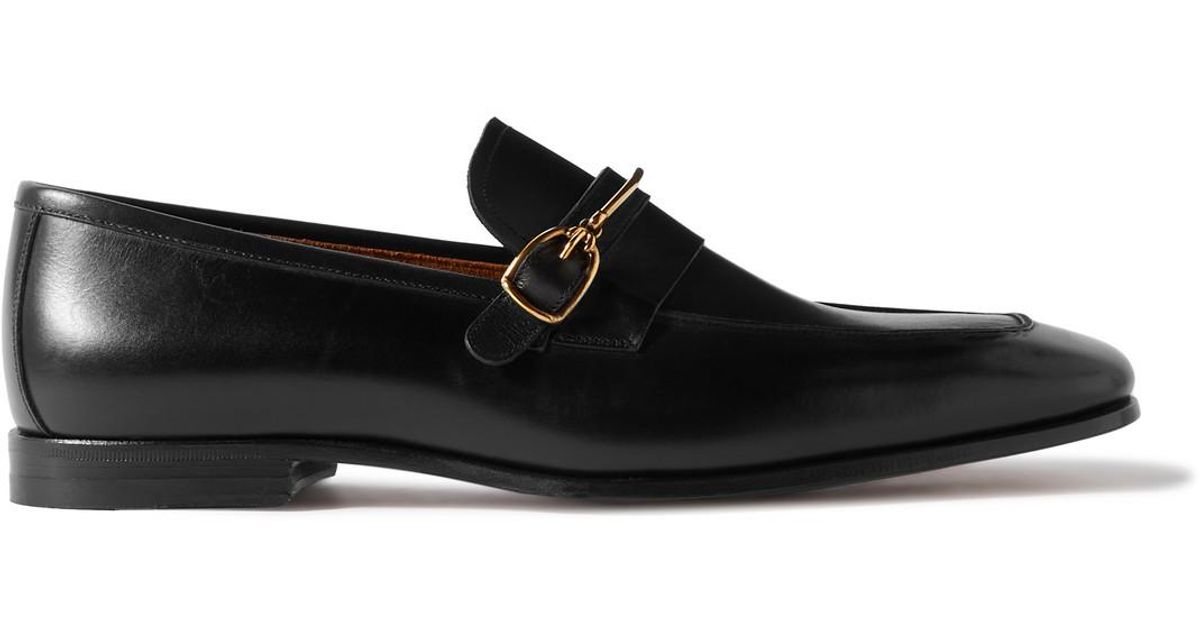 Tom Ford Jack Embellished Patent-leather Loafers in Black for Men | Lyst