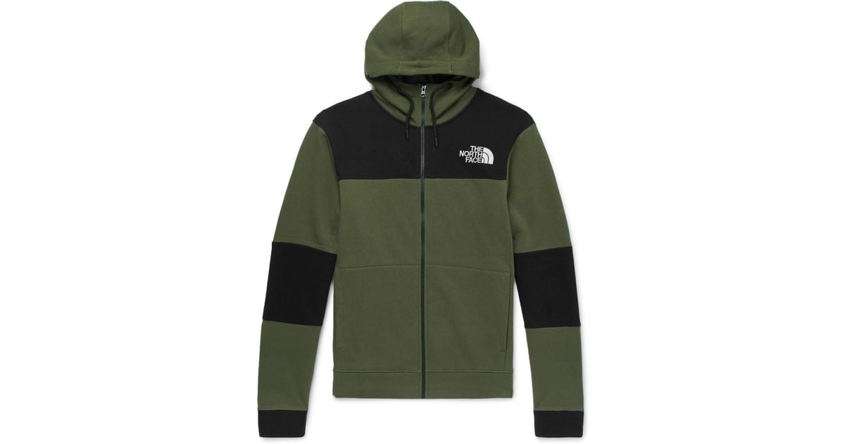 army green north face hoodie