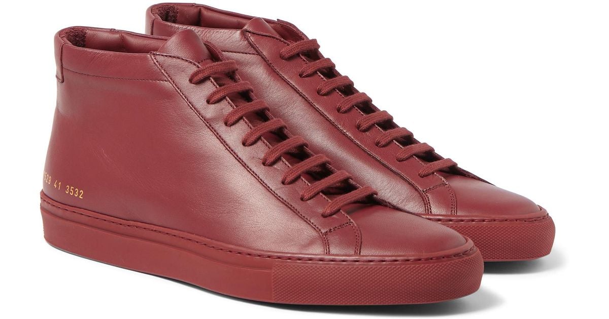 maroon high top sneakers