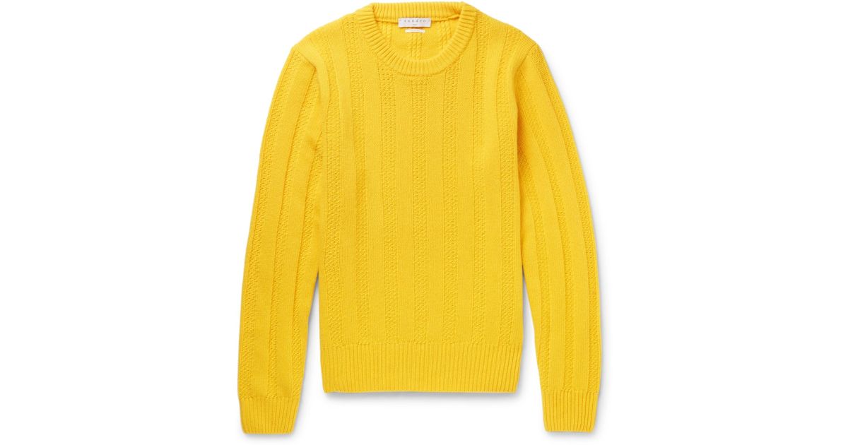 yellow wool sweater