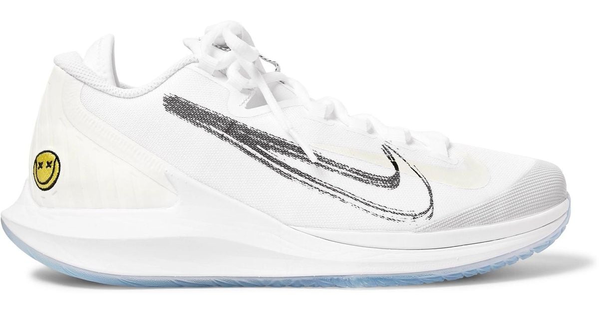 Nike Nikecourt Air Zoom Zero Hc Rubber-panelled Mesh Tennis Sneakers in  White for Men | Lyst